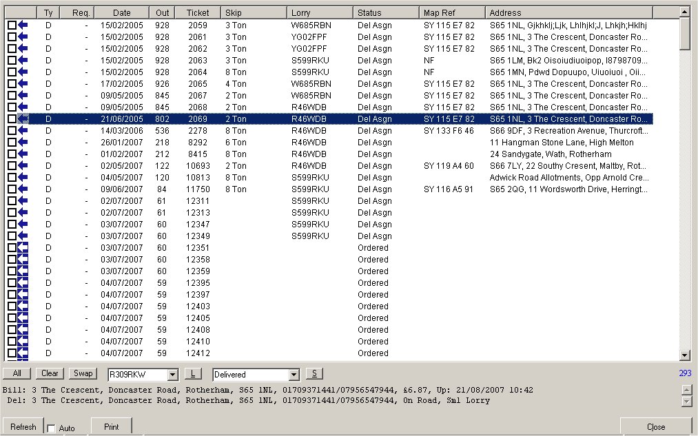  Despatch Manager Screen 